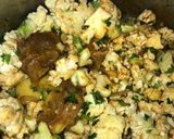 A picture of step 3 of Gobhi gosht.