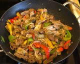 A picture of step 3 of Steak & Chicken Fajitas.