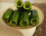 A picture of step 2 of Cucumber with meat 🍖 🥒.