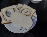 A picture of step 2 of Bread Rasmalai.
