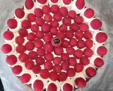 Une image de l'étape 5 de Tarte aux framboises et pistaches sans gluten.