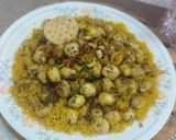 A picture of step 7 of Chatpata kurkure makhana ki chaat.