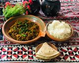 A picture of step 4 of Keema muttar.