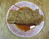 A picture of step 4 of Bitter Melon and Tofu Skin Rolls.