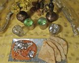 A picture of step 6 of Soji ka halwa with puri.