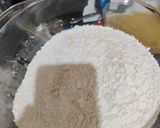 A picture of step 1 of No-Knead Artisan Bread.