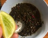 A picture of step 2 of Nam Prik Nam Poo with Boiled Bamboo Shoots.