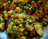 A picture of step 1 of Chhola Samosa Chaat.