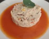 Une image de l'étape 8 de Nougat de chèvre et gaspacho par Stanislas.