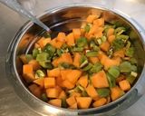 Une image de l'étape 7 de Salade de melon et kiwis au jus de pêches.