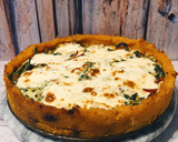 Foto del paso 6 de la receta: Tarta de pollo y verduras en masa de puré de calabaza (sin harina)