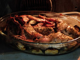 Conejo al horno con verduras