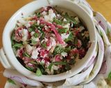 A picture of step 3 of Basmati Rice Salad with Arugula, Bresaola, and Shaved Parmesan.