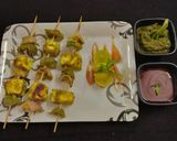 A picture of step 7 of Haryali paneer tikka.