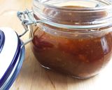 A picture of step 2 of Peach Jalapeño BBQ Sauce.