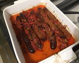 Une image de l'étape 5 de Merguez aux poivrons rouges, échalotes et herbes.