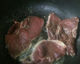 Foto del paso 1 de la receta: Bifecitos a la crema de verdeo y mostaza