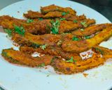 A picture of step 5 of Healthy karela pakoda.