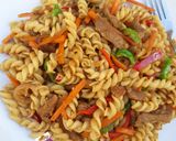 A picture of step 3 of Fusilli Pasta Stir Fry.