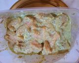 A picture of step 2 of Malai Boti.