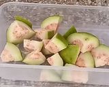 A picture of step 1 of Guava chaat.