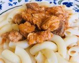 Sertéspörkölt tésztával recept fázis 5 fotója