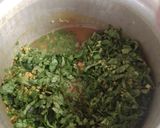 A picture of step 3 of Daal palak(traditional dish).