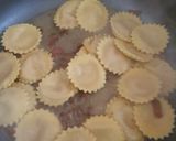 A picture of step 6 of Ricotta and Bell Pepper Ravioli in Special Carbonara.