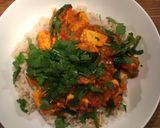 A picture of step 6 of Paneer and Spinach curry.