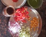 A picture of step 2 of Mini idli chaat.
