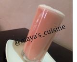 A picture of step 2 of Watermelon orange shake.