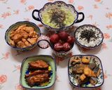 Hình bước làm 6 của món Cơm trộn rong biển và các món ăn kèm