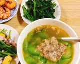 Hình bước làm 9 của món Hà Nội 1 ngày mưa, Canh cua nấu mướp