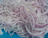 A picture of step 1 of Kanda Bhaji (Onion Fritters).
