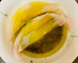 A picture of step 5 of Grilled Cod in three marinades.