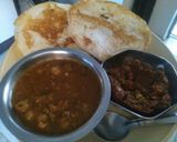 A picture of step 2 of White chana with kulcha.