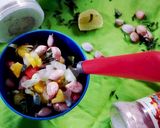 A picture of step 2 of Peanut corn protein salad.