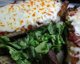 Foto del paso 4 de la receta: Matambre tiernizado a la pizza con patatas, ajos y pimientos fritos