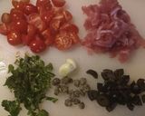 A picture of step 1 of Linguine with fresh tuna steak.