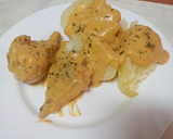 Foto del paso 9 de la receta: Jamoncitos de pollo en salsa de almendras con papas cocidas