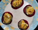 A picture of step 3 of Beet Sandwich bites.