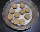 A picture of step 2 of Bafla Bati and dal.