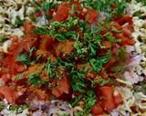 A picture of step 7 of Maggi Bhel.
