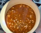 A picture of step 2 of Rotisserie Smoked Chicken Taco Soup.