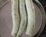 A picture of step 1 of Padwal(snake gourd) sabji.