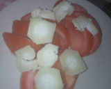 Foto del paso 3 de la receta: Ensalada de tomate y queso de cabra fundido
