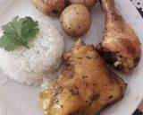 Foto del paso 4 de la receta: Pollo al horno con papitas, especias y mantequilla