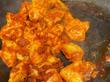 Stir-fry chicken red curry and bamboo shoot