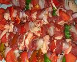 Les brochette de viande aux légumes à la panineuse étape de la recette 1 photo