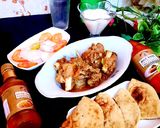 A picture of step 4 of Namkeen gosht.